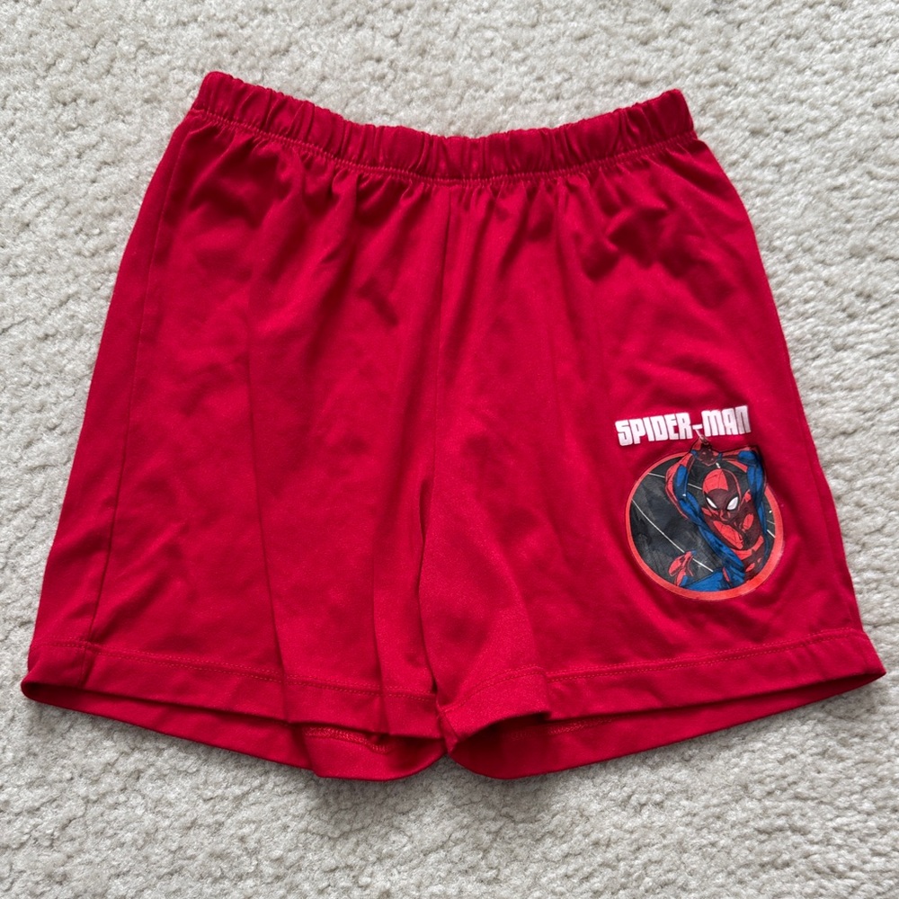 Spider Man Bright Red Active Shorts - Size 6